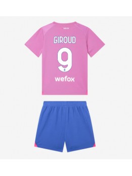AC Milan Olivier Giroud #9 Dječji Rezervni Dres kompleti 2023-24 Kratak Rukavima (+ kratke hlače)